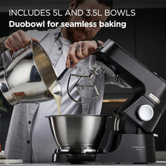 Stand Mixer 1200W Integrated Scale 5L 3.5L Bowls Black