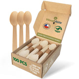 Bamboo Spoons 100 Pack 6.5in Compostable Cutlery