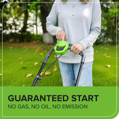 Cordless Lawn Mower 33cm 24V Brushless Motor 30L Bag 4Ah Battery
