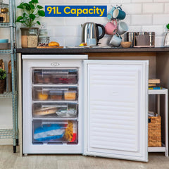 Under Counter Freezer 91L 55cm White Freestanding