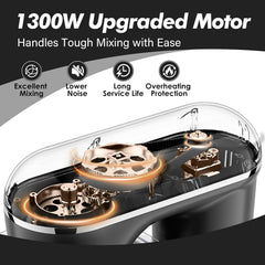 Stand Mixer 1300W 6L 10 Speeds Pulse Function Black