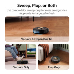 Robot Vacuum And Mop 8000Pa LiDAR Navigation 150 Min Black