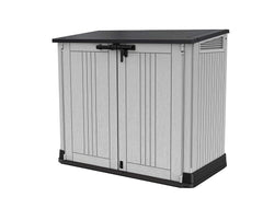 Outdoor Garden Storage Shed 880L Top And Front Opening Light Grey