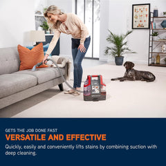 Spot Cleaner 1.6L 4.5m Cord Multi-Surface Handheld Red Grey