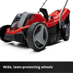 Cordless Lawn Mower 33cm 18V 4.0Ah Brushless Motor Red Black