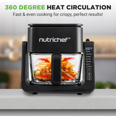 Air Fryer and Grill 4L 7-in-1 Preset Cook Modes Black