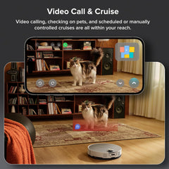 Robot Vacuum Cleaner 22,000 Pa 3.14-Inch Ultra Slim Zero-Tangling AI 3.0 Obstacle Avoidance White