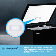 Chest Freezer 142L 4 Star Winter Guard Black
