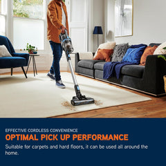 Cordless Stick Vacuum Cleaner 3.1kg 40 Minute Runtime Boost Mode Blue