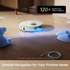 Robot Vacuum And Mop 19,000Pa Suction Obstacle Avoidance White