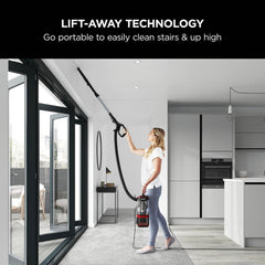 Corded Upright Vacuum Cleaner 1.1L Lift-Away Technology Red/Black