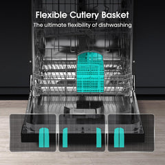 Freestanding Dishwasher 13 Place Settings 60cm Black