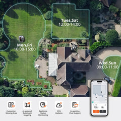 Robotic Lawn Mower 500m² EFLS 2.0 RTK Vision AI Mapping Grey