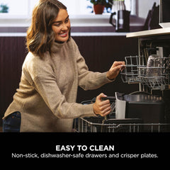 Dual Zone Digital Air Fryer 9.5L 6-in-1 Stone Gold