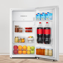 Under Counter Fridge 82L Adjustable Thermostat White Reversible Door