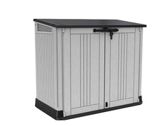 Outdoor Garden Storage Shed 880L Top And Front Opening Light Grey