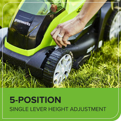 Cordless Lawn Mower 35cm 40L Bag 2x40V 2Ah Batteries Green