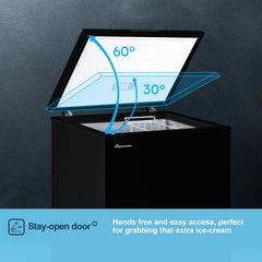 Chest Freezer 142L 4 Star Winter Guard Black