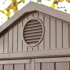 Resin Garden Storage Shed 8 X 6 Ft Brown Double Doors Lockable
