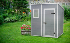 Garden Storage Shed 6 X 6 Ft Grey Resin Single Door